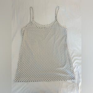 LOFT off-white and black patterned camisole